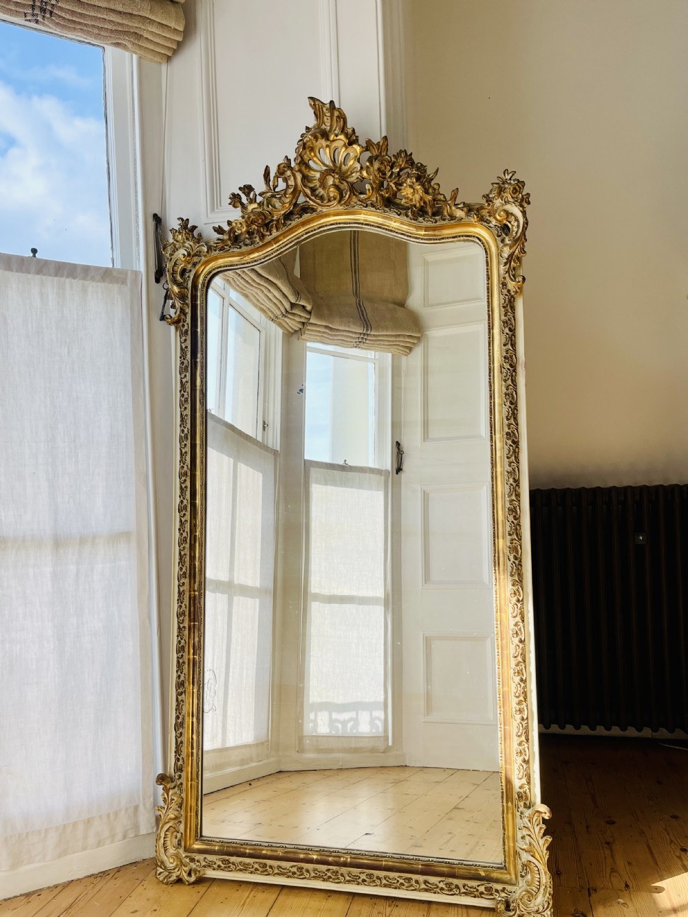 Large French gilt mirror c1850