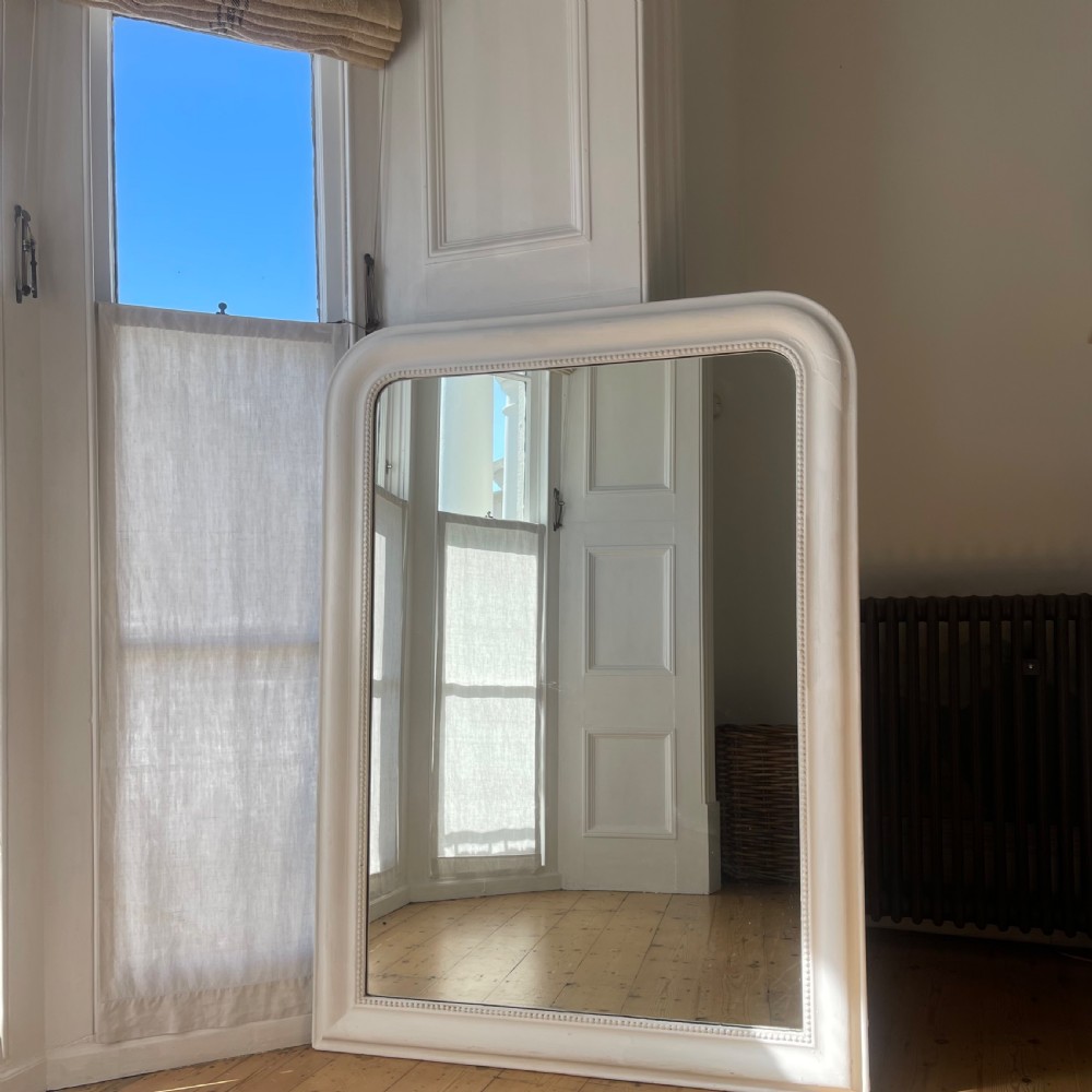 Large antique French painted Louis Philippe mirror