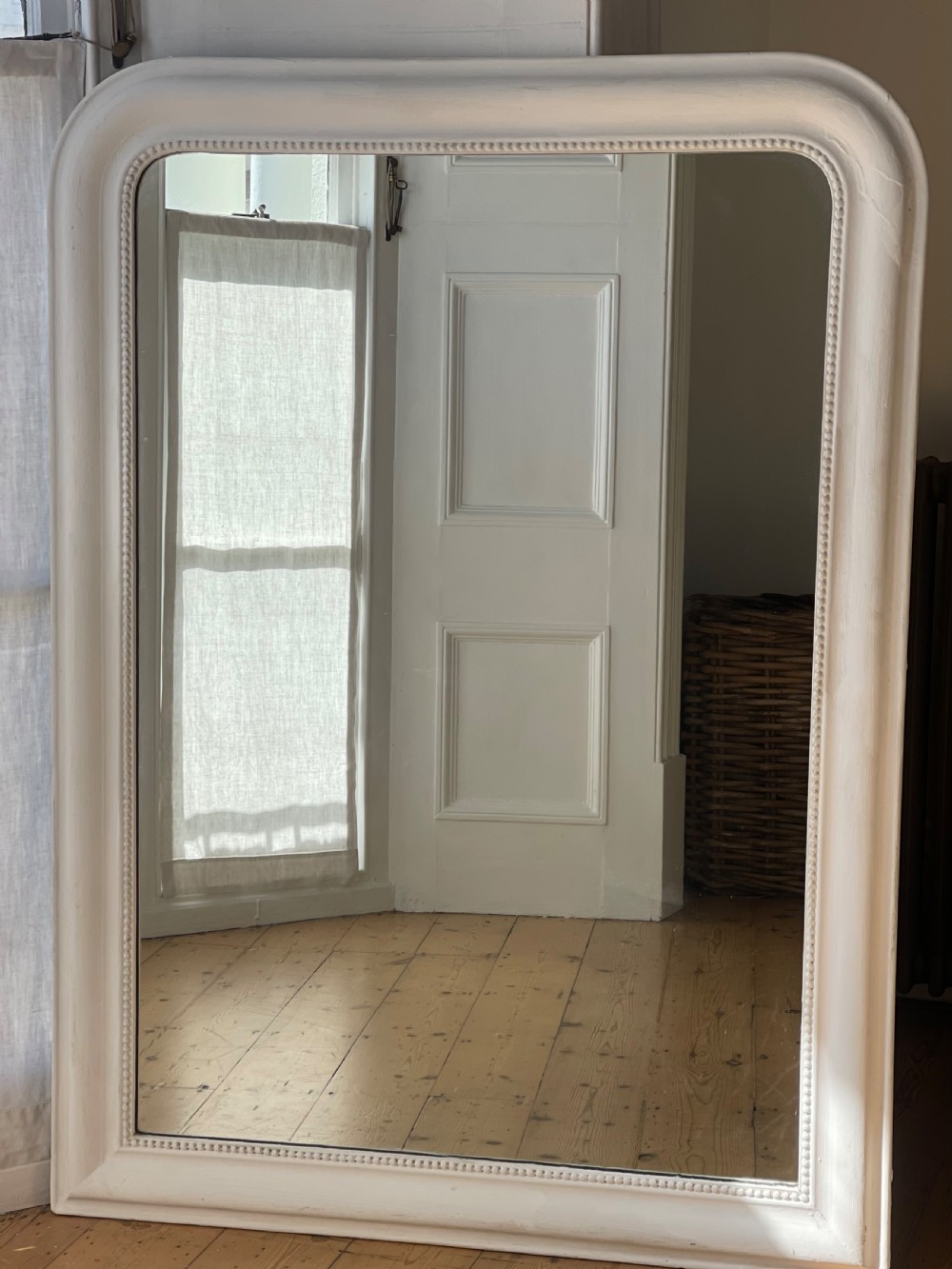 Large antique French painted Louis Philippe mirror View II