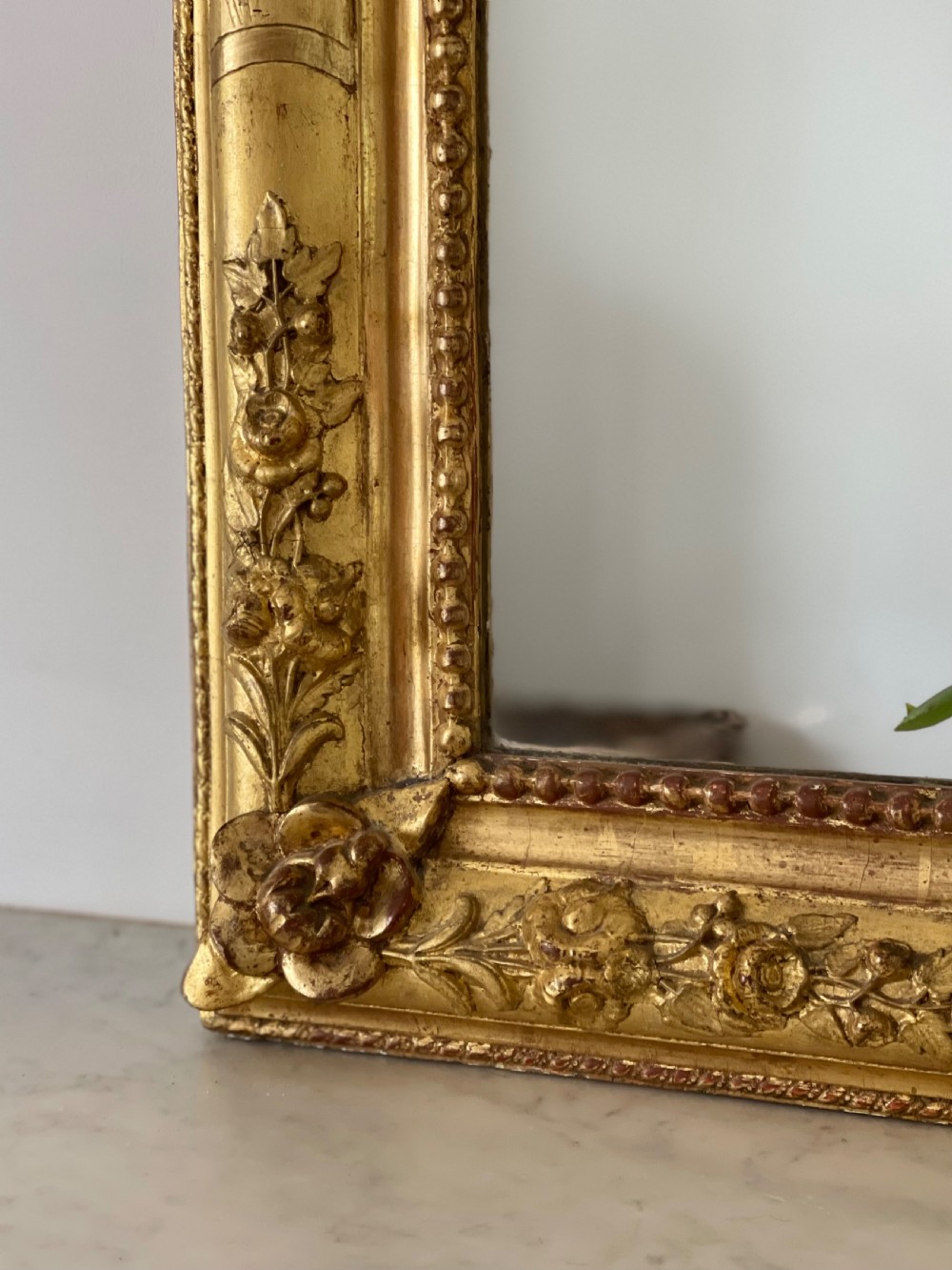 Large antique French gilt mirror  View III