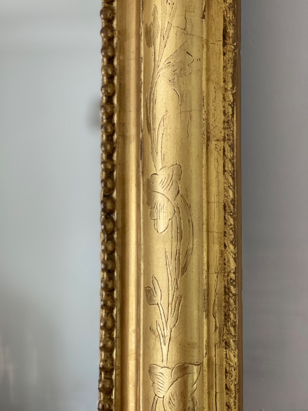 Large antique French gilt mirror  View VII