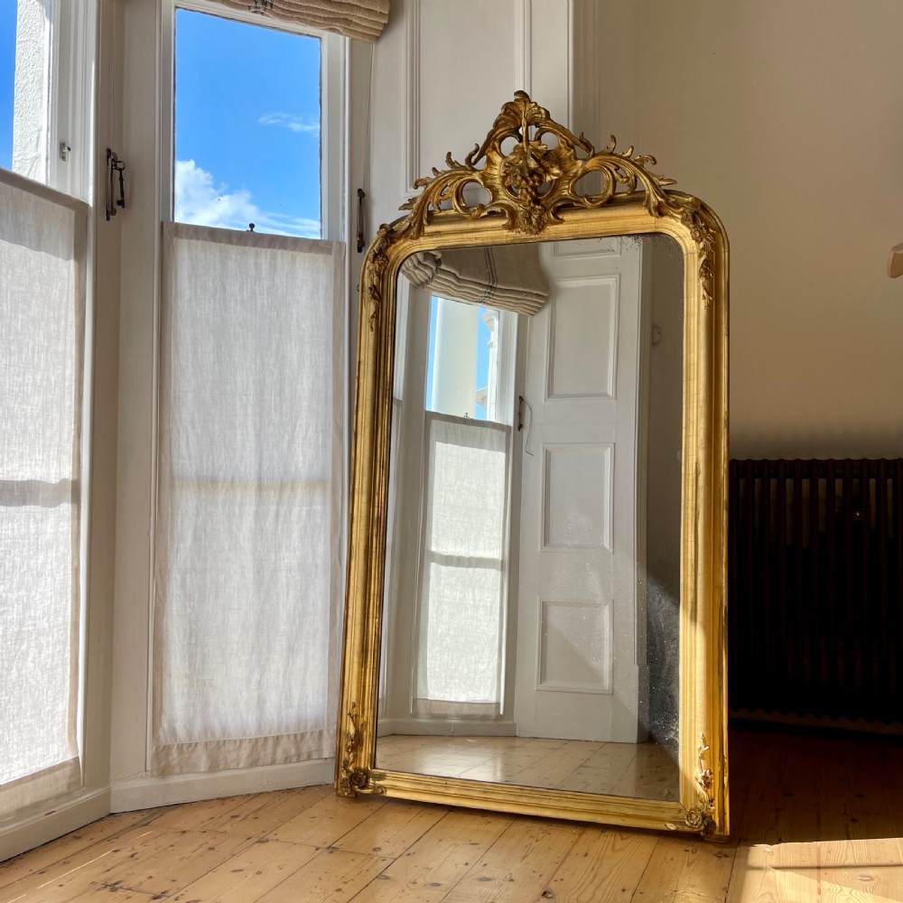 Large antique French gilt grapes mirror  View VII