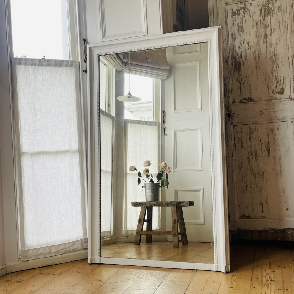 Large Antique French painted mirror  View V