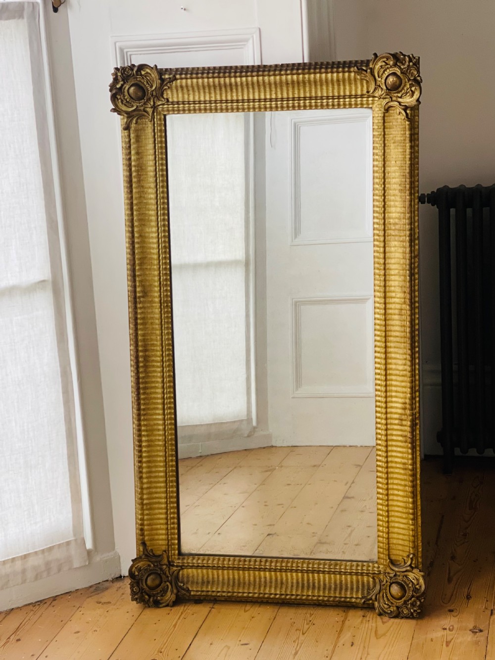 Antique French gilt mirror  View V