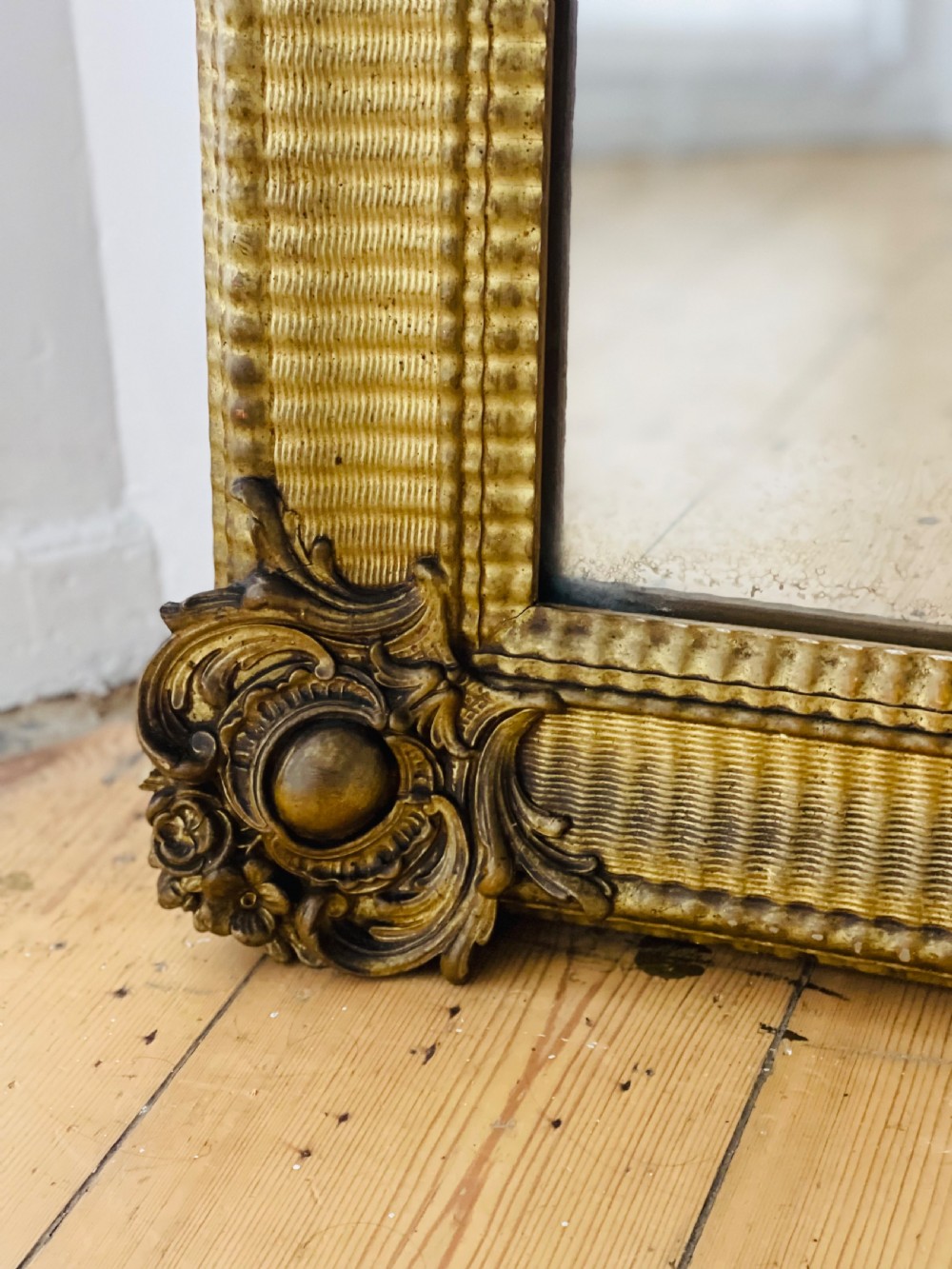 Antique French gilt mirror  View VII