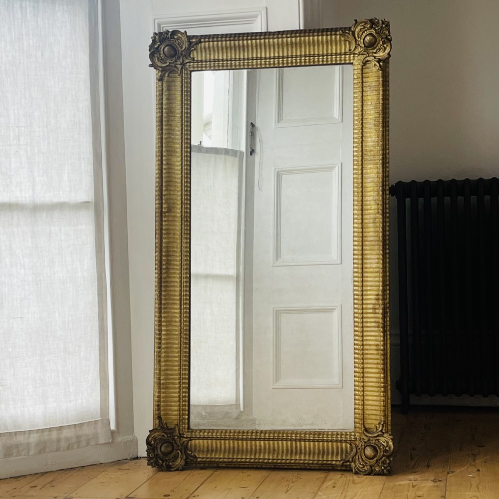Antique French gilt mirror  View XII
