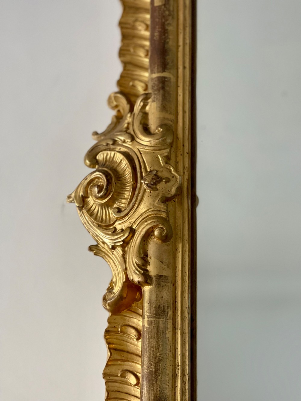 Large antique French gilt mirror c1850 View III