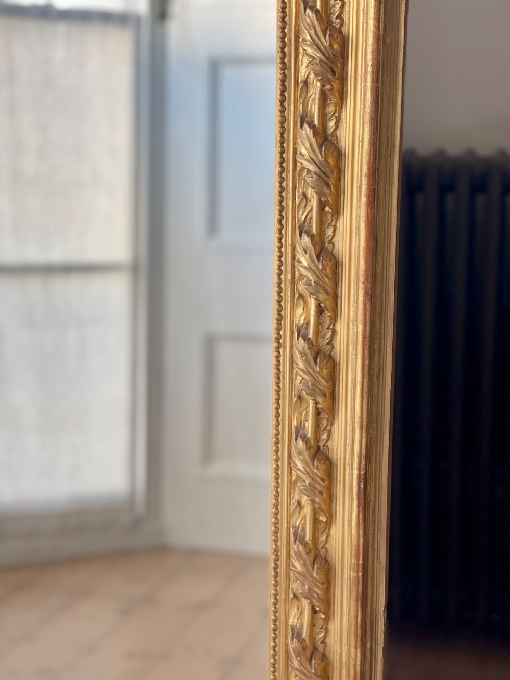 Large antique French gilt mirror overmantel  View VI