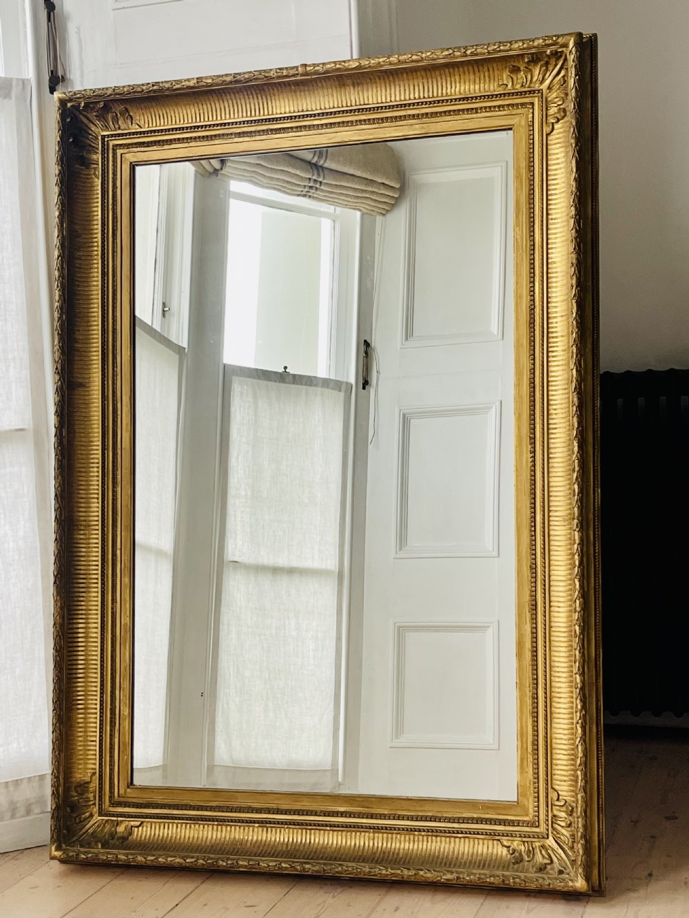 Large antique French gilt mirror 