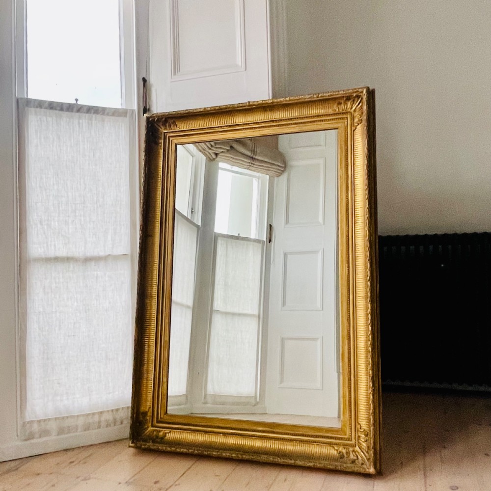 Large antique French gilt mirror  View II