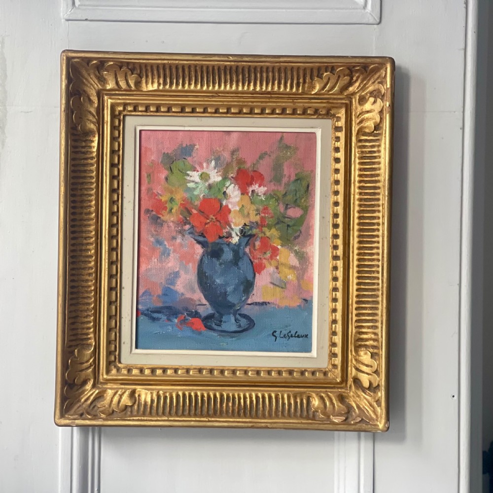 Antique French oil painting - Germaine Legeleux