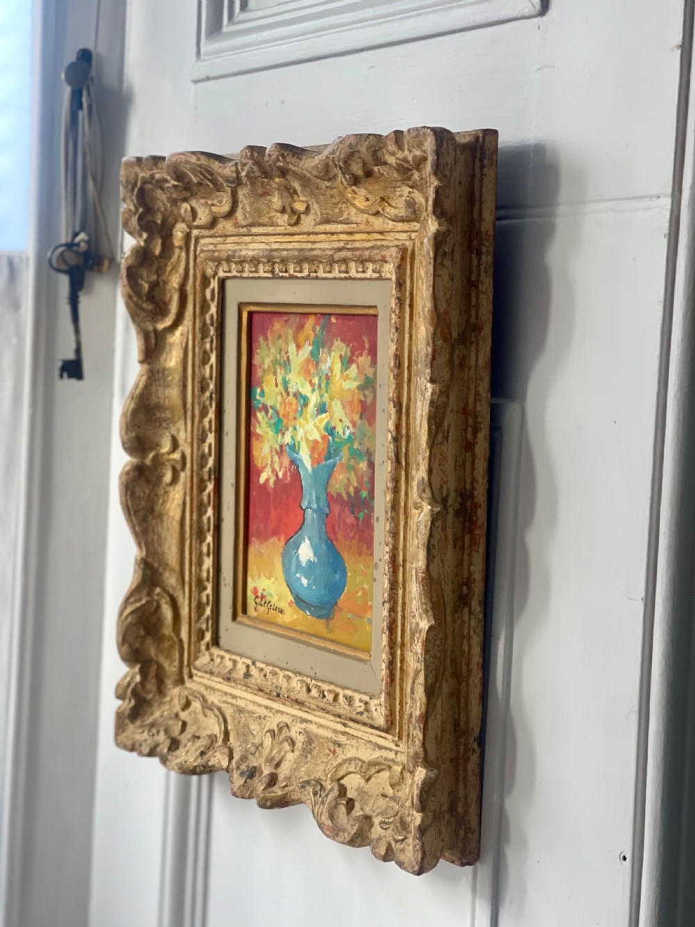 Antique French oil painting - Germaine Legeleux View III