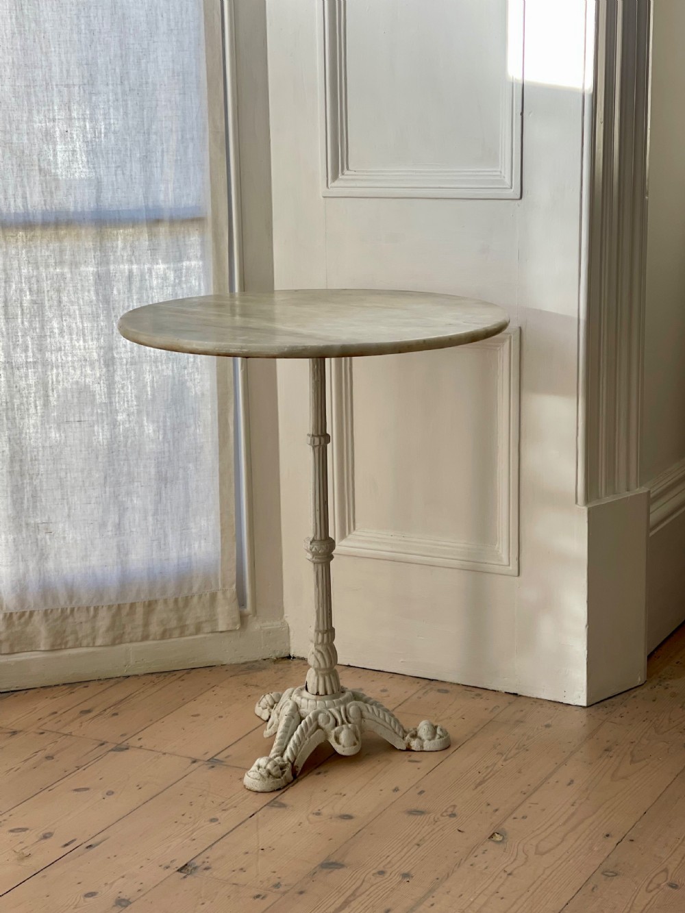 Antique French marble bistro table View II