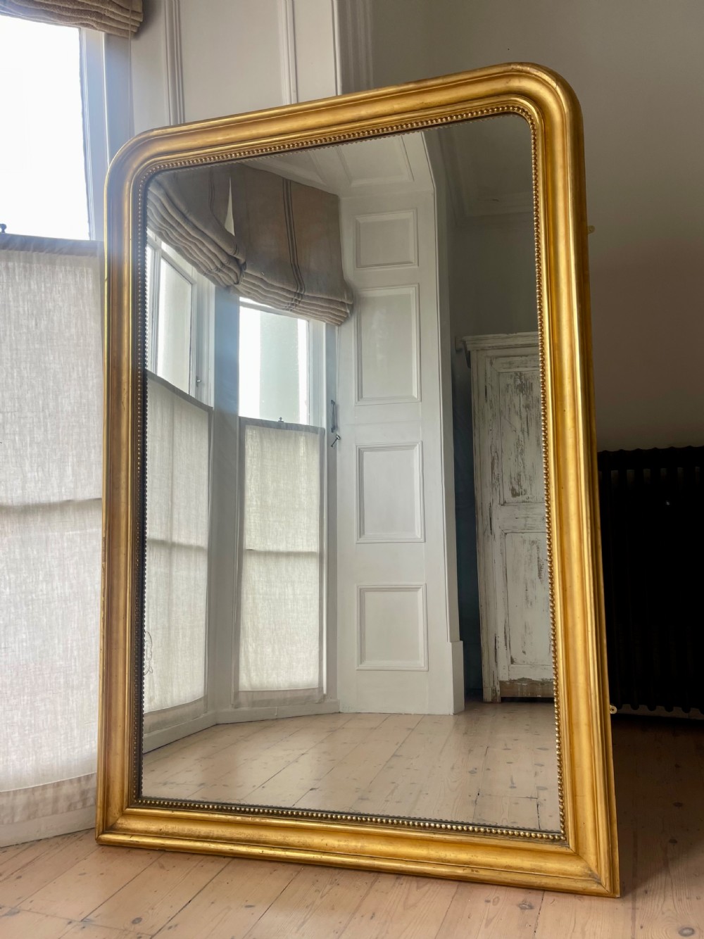 Large antique French gilt Louis Philippe mirror 