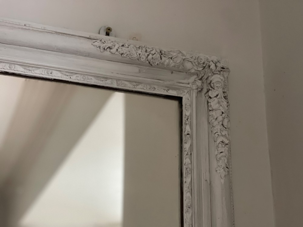 Antique French painted mirror c1880 View III