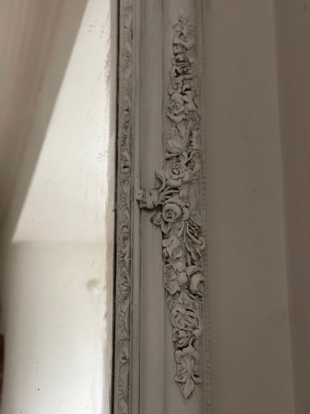 Antique French painted mirror c1880 View V