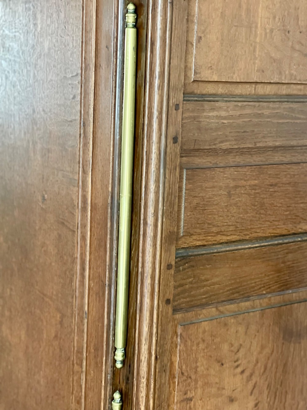 Antique French oak armoire with hanging rail View IV