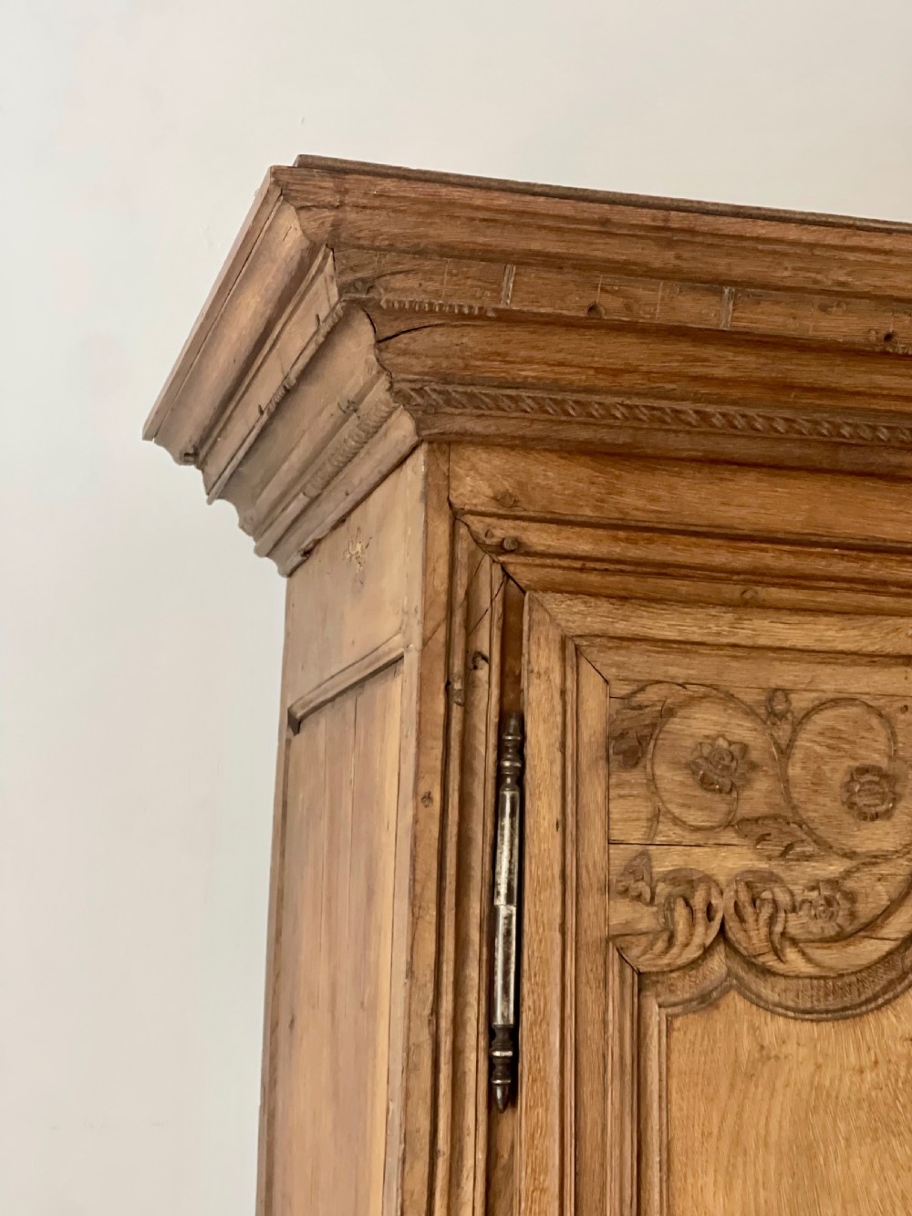 Antique French oak wedding armoire  View IV