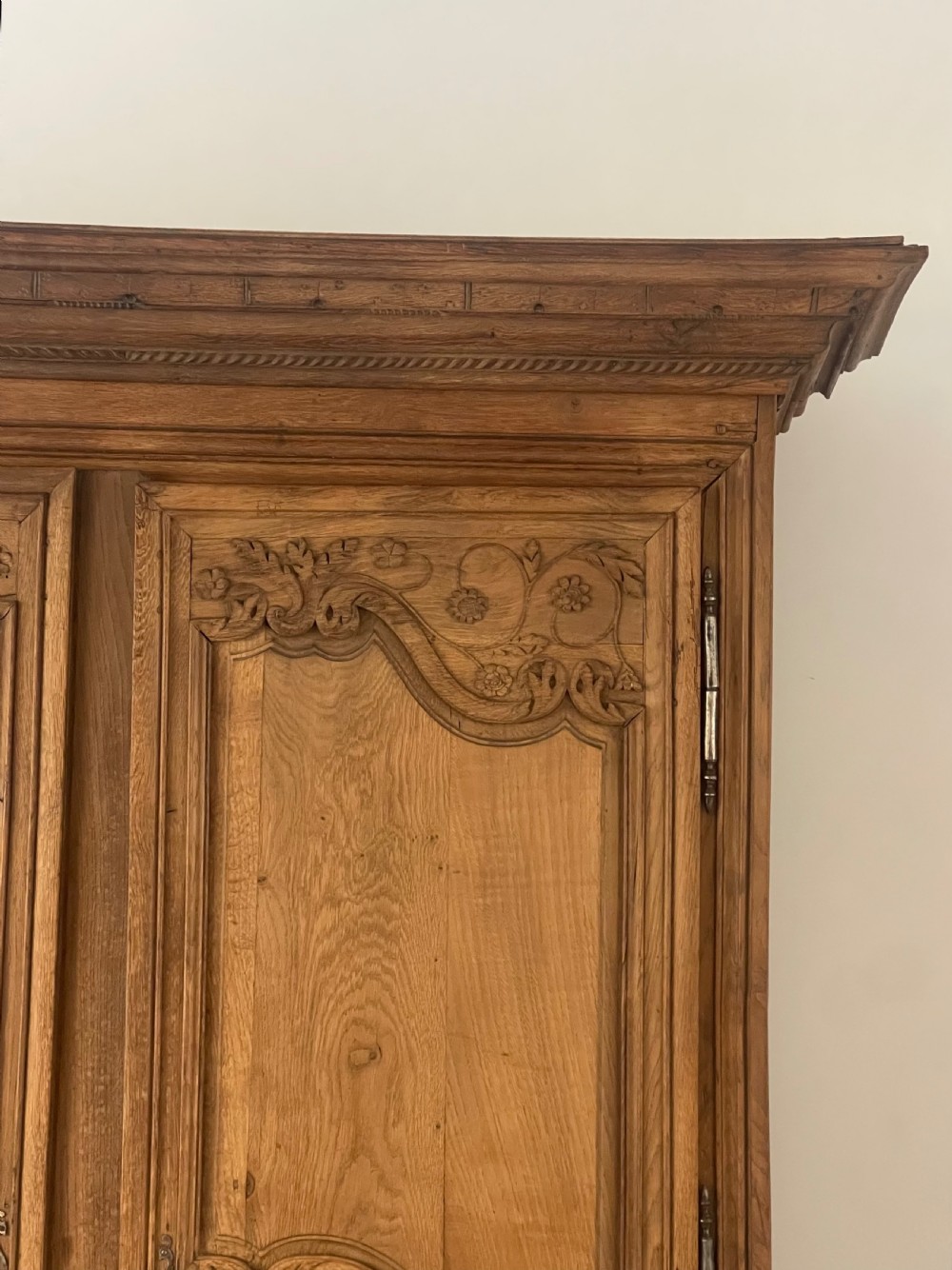 Antique French oak wedding armoire  View X