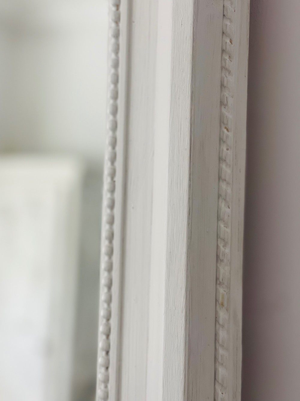Large French antique painted mirror View V