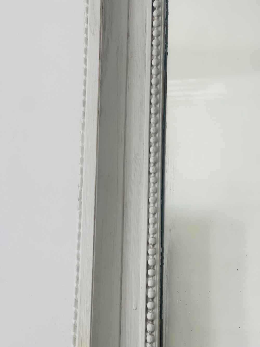 Large French antique painted mirror View VI