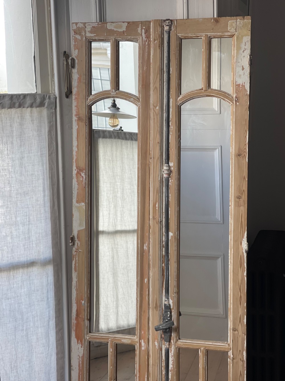 Antique French window frame mirrors View II