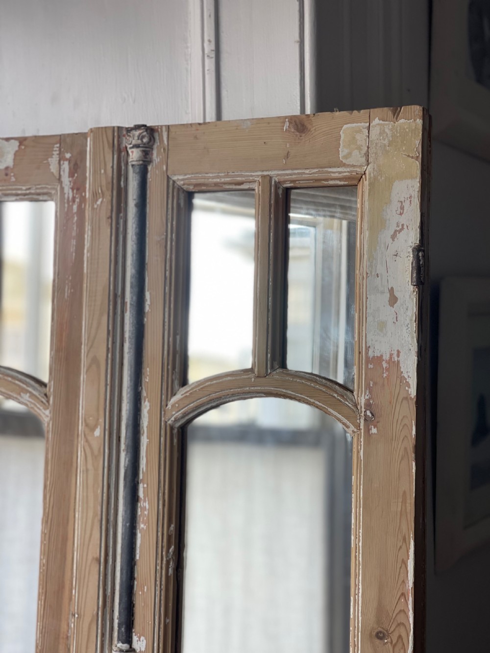 Antique French window frame mirrors View IV
