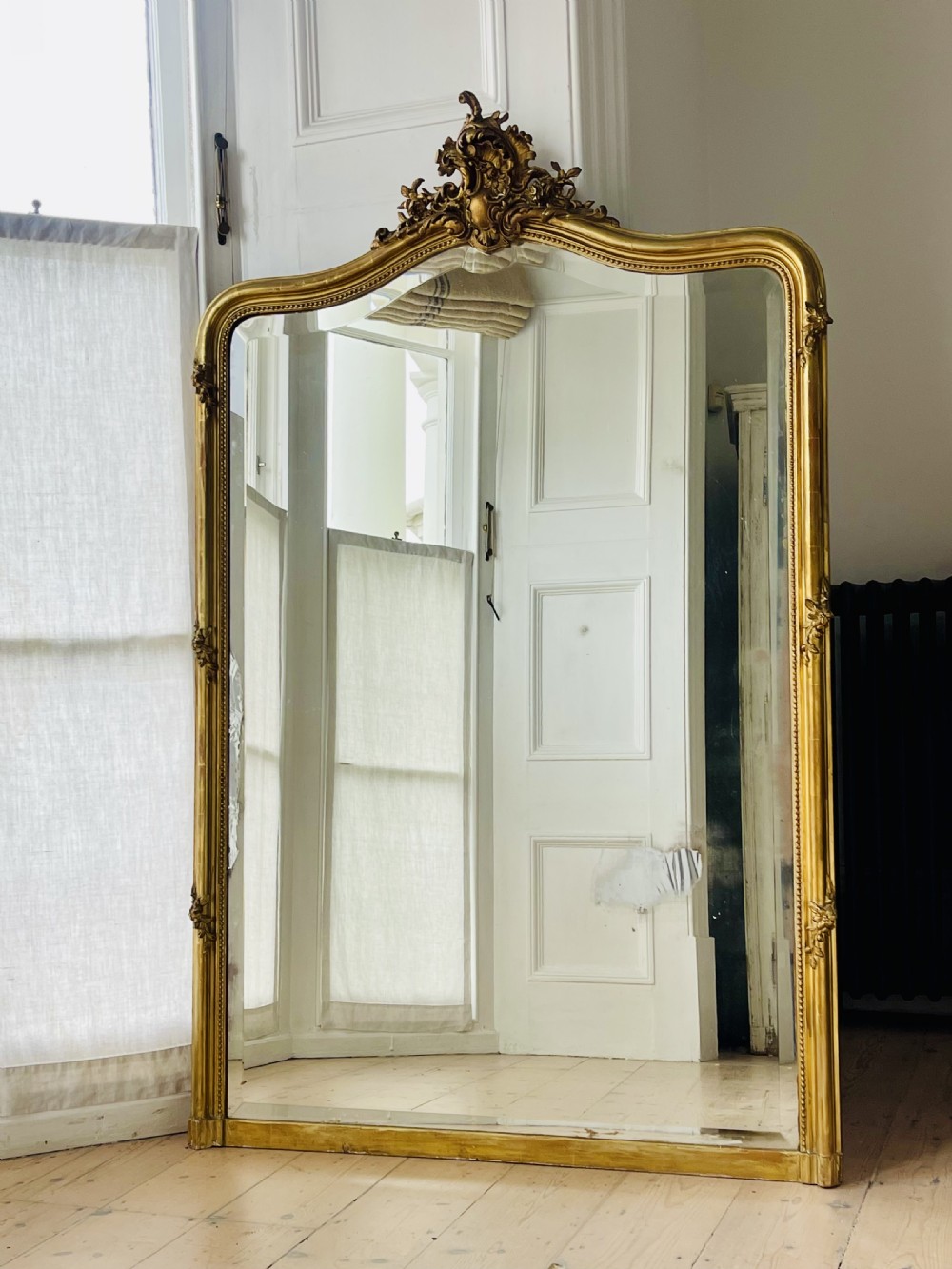 19th century French gilt Louis XV mirror