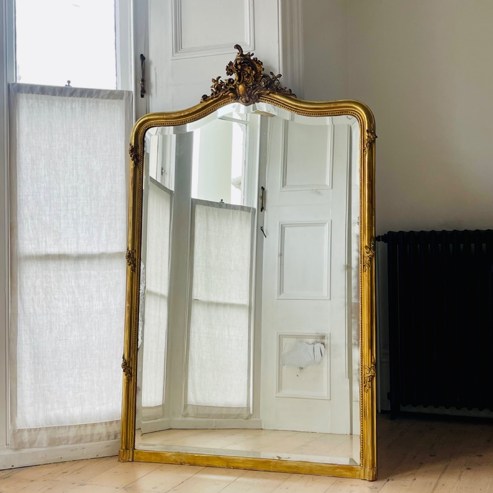 19th century French gilt Louis XV mirror View II