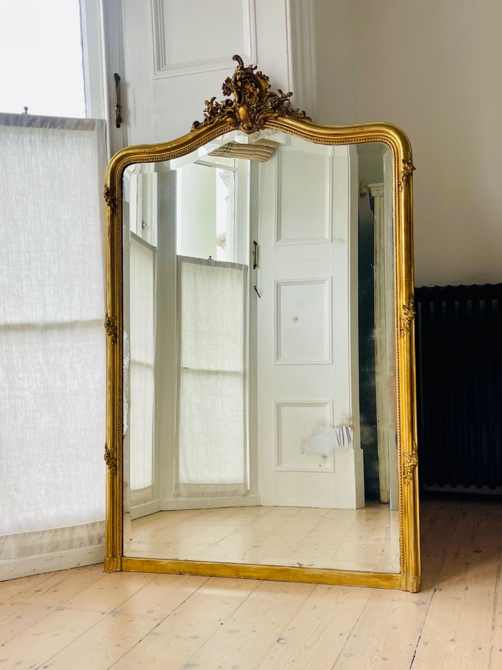 19th century French gilt Louis XV mirror View IV