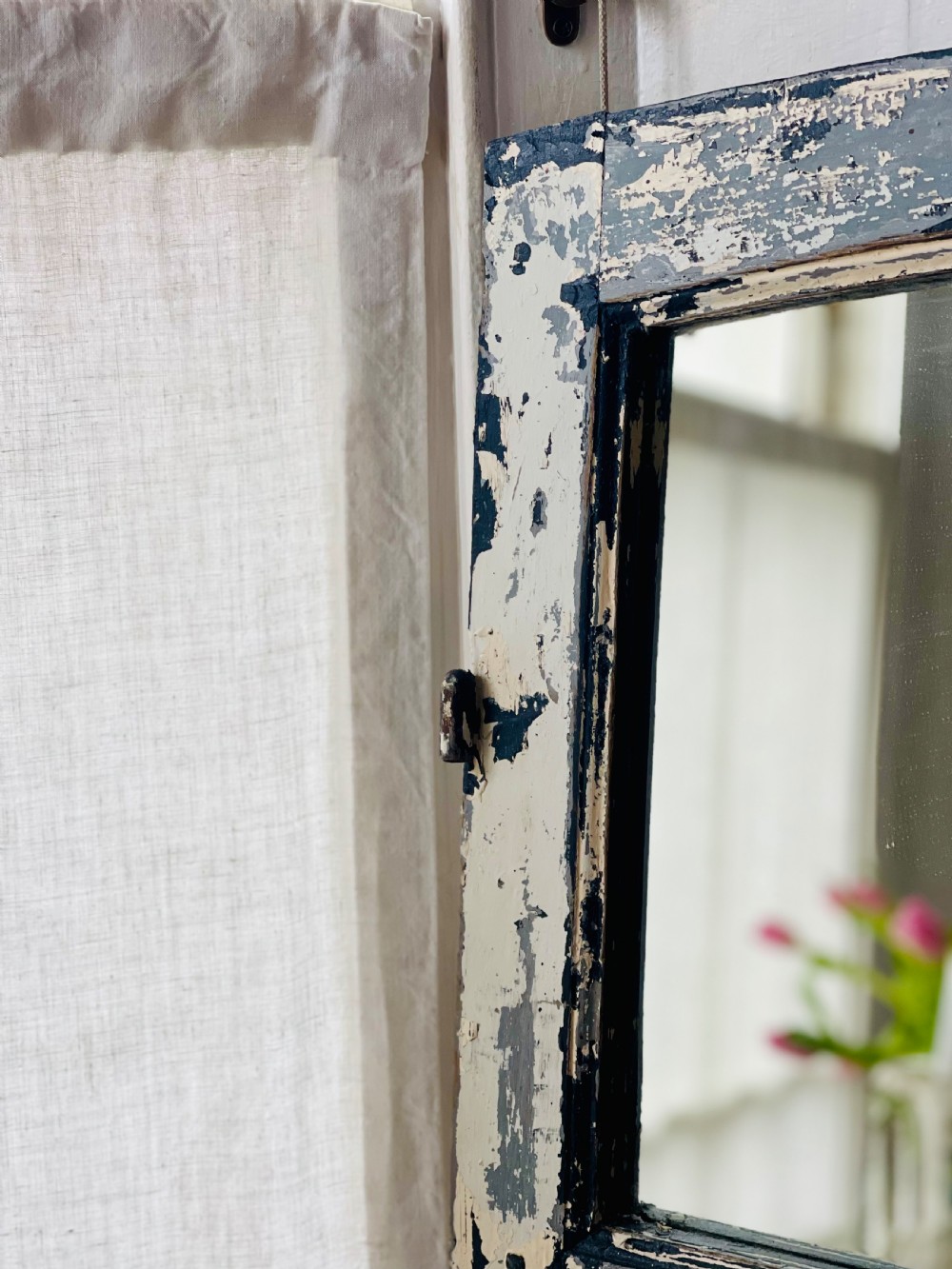 Pair of antique French mirrored windows View II