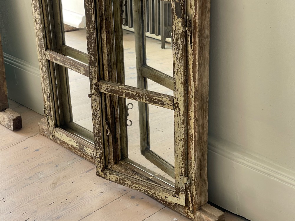 Pair of antique French window mirrors View II