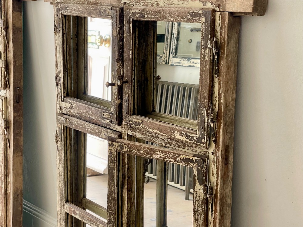Pair of antique French window mirrors View IV