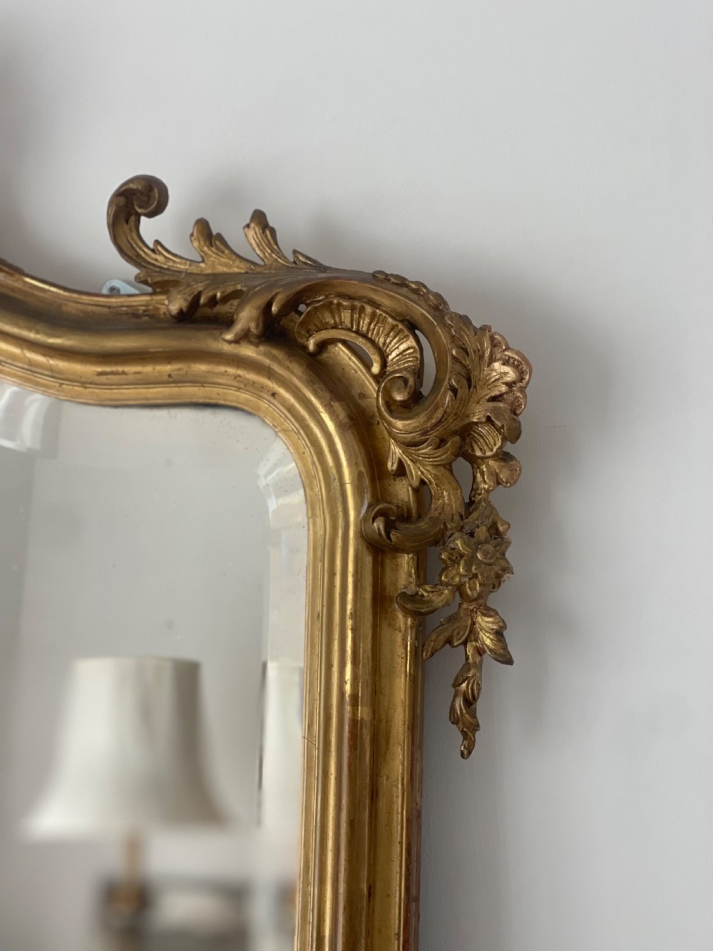 Large antique French gilt mirror  View III