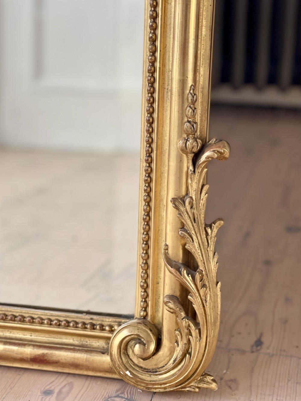 Large antique  French gilt Louis XV mirror - bevelled glass  View IV