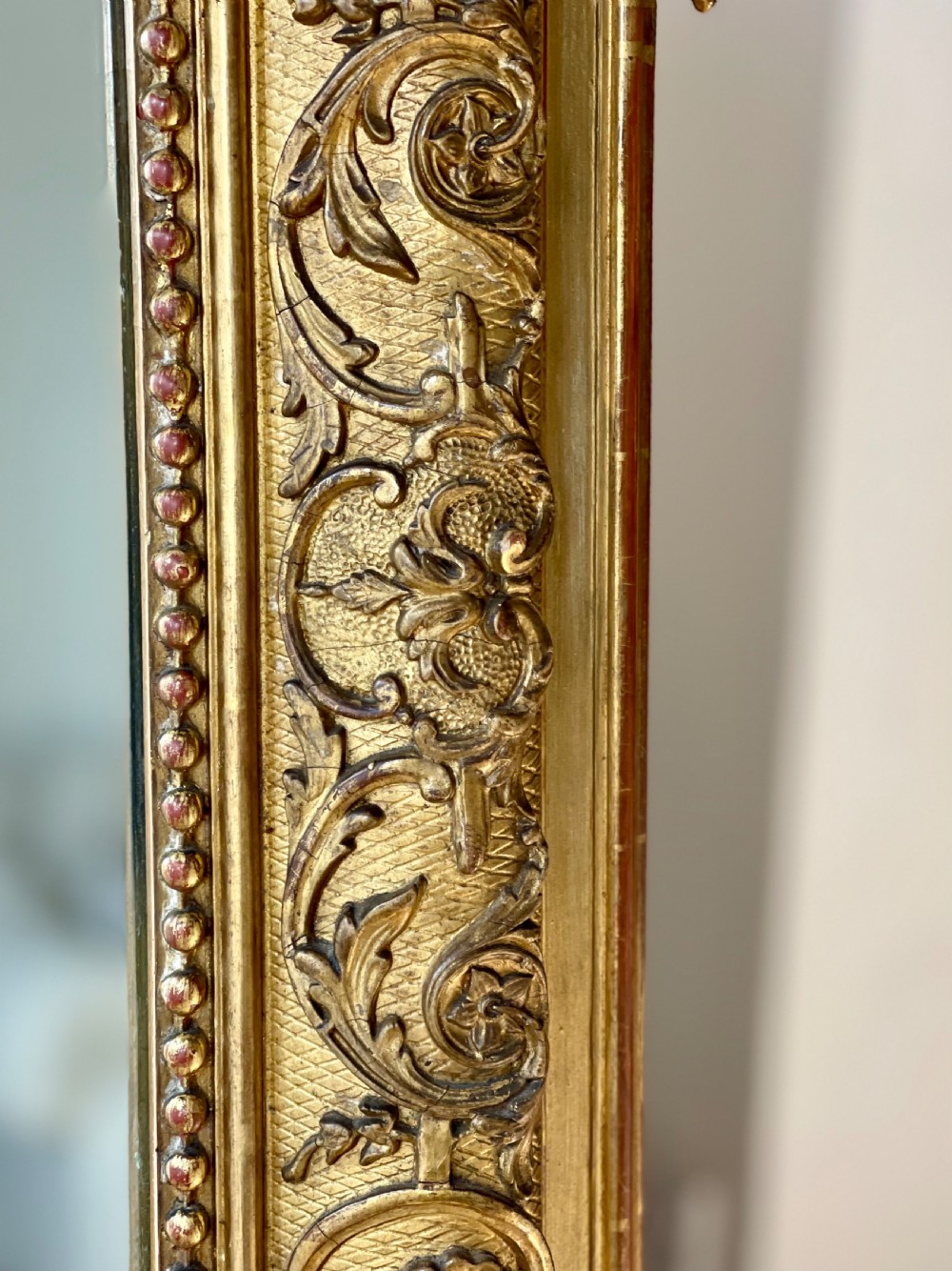 Large antique French gilt Louis XV mirror  View VII