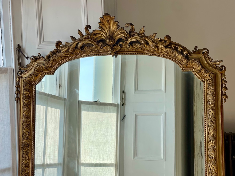 Large antique French gilt Louis XV mirror  View VIII