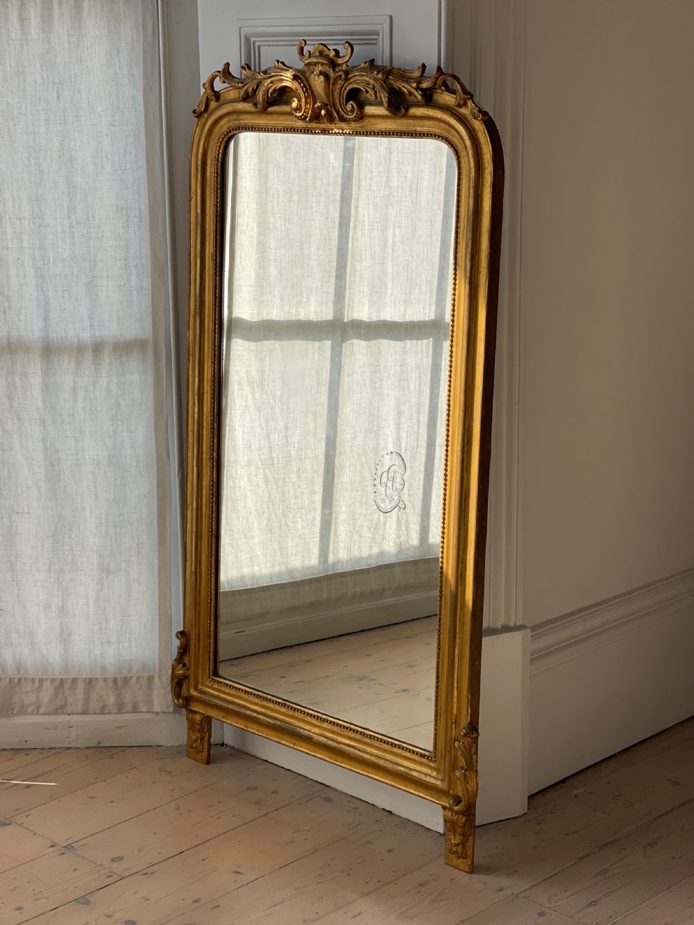 Antique French gilt mirror c1860