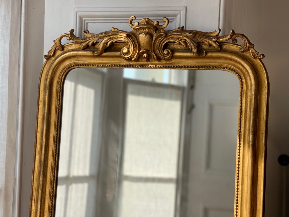 Antique French gilt mirror c1860 View III