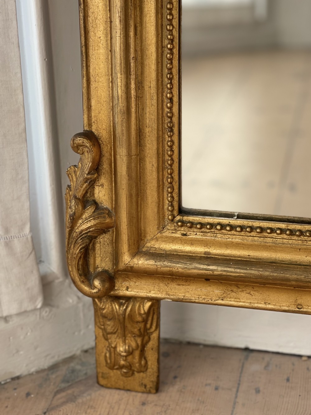 Antique French gilt mirror c1860 View IV