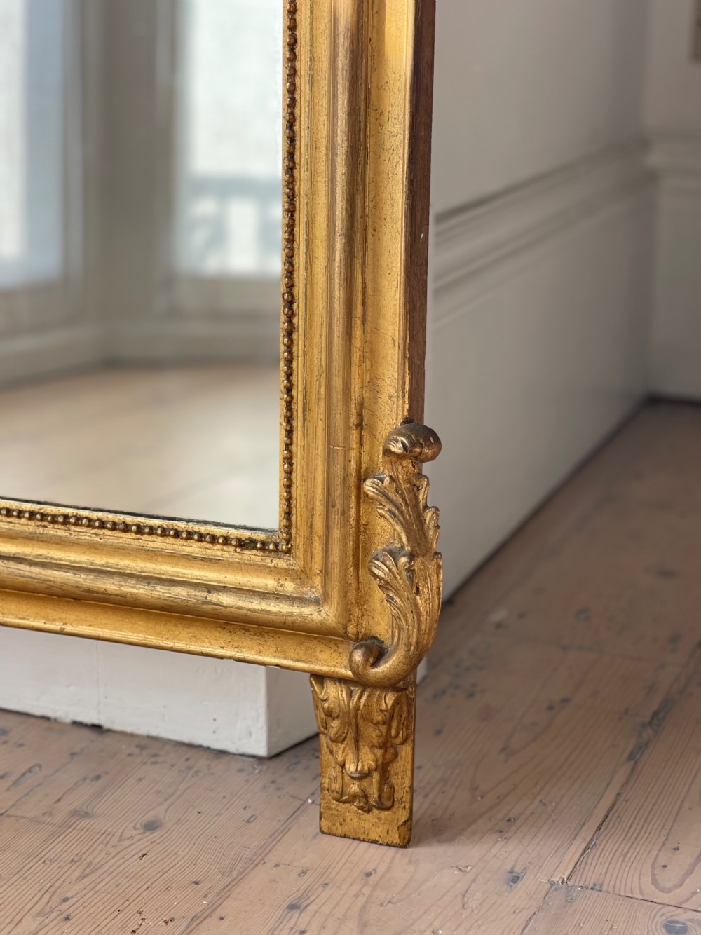 Antique French gilt mirror c1860 View VI