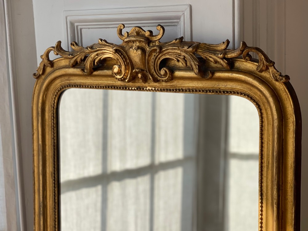 Antique French gilt mirror c1860 View VII