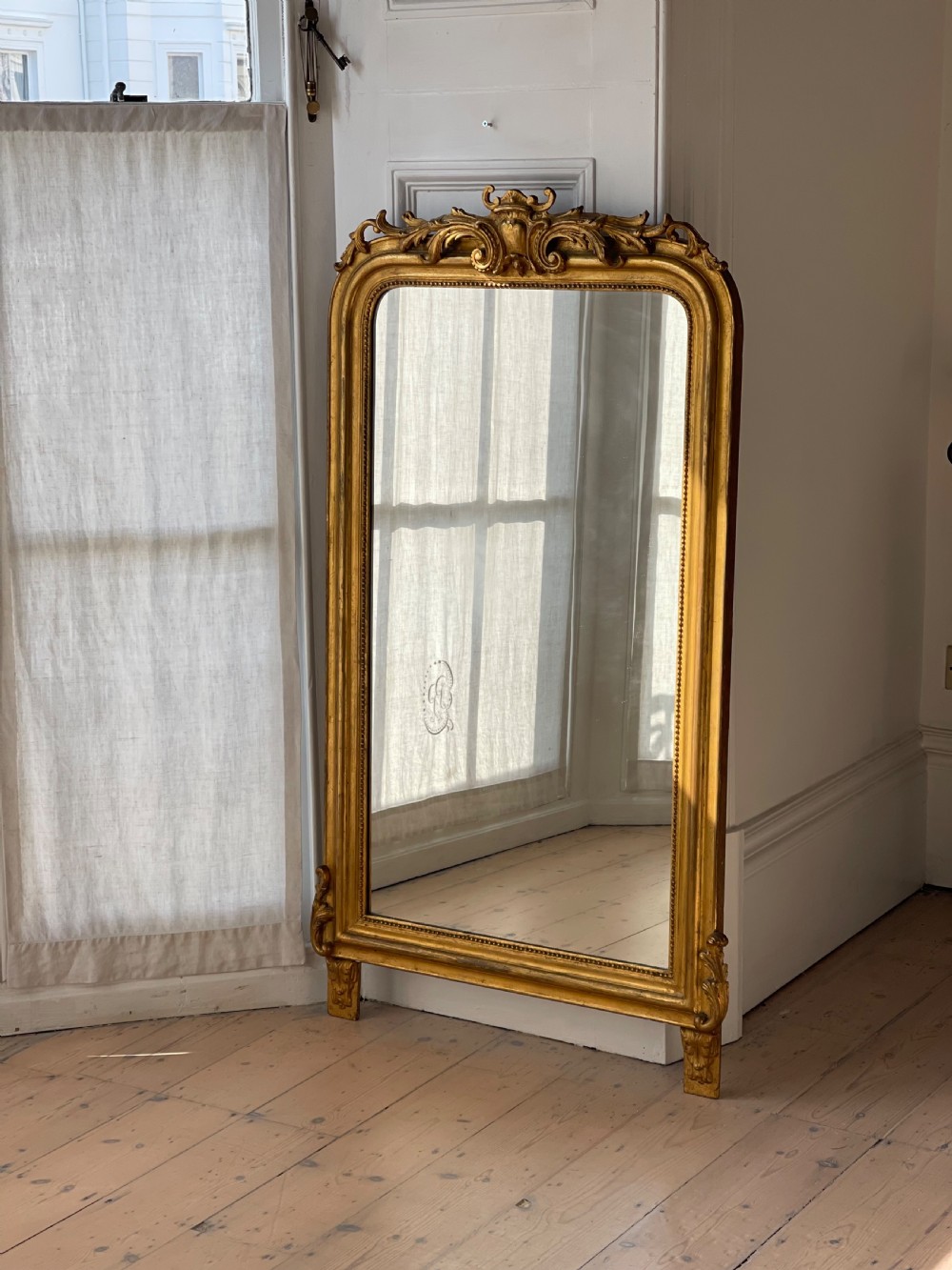 Antique French gilt mirror c1860 View VIII