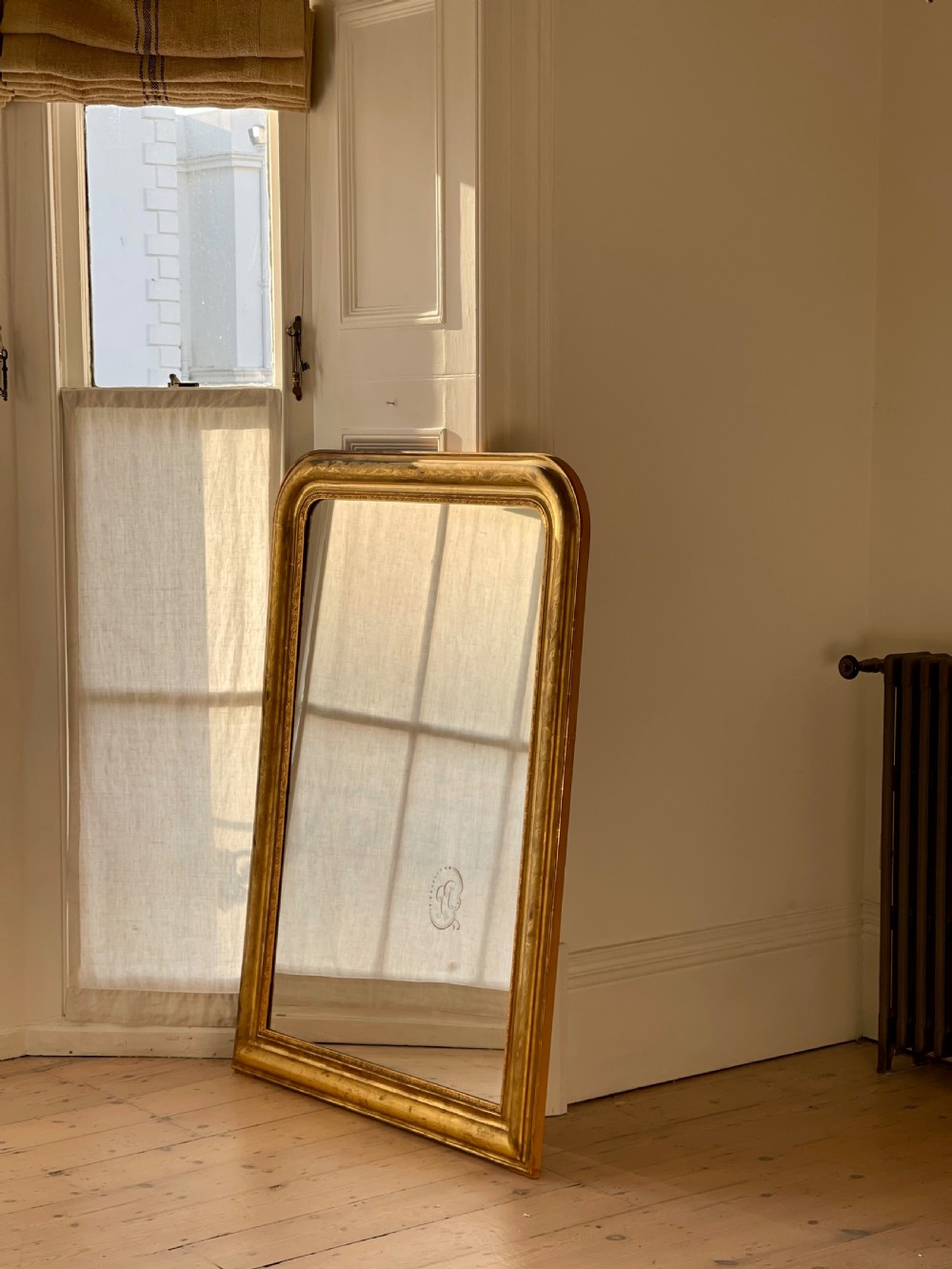 Antique French gilt Louis Philippe mirror c1860 View V