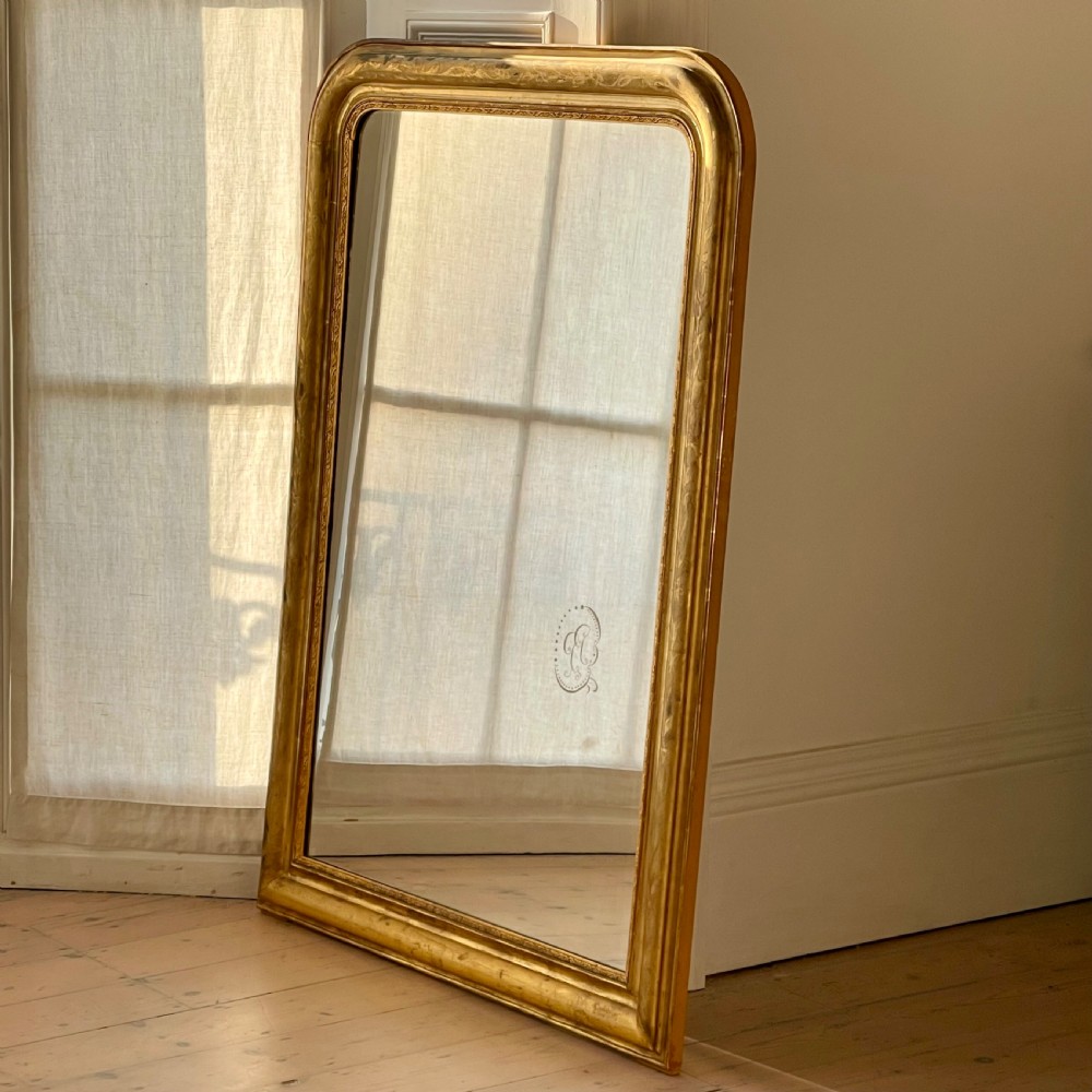 Antique French gilt Louis Philippe mirror c1860 View VIII