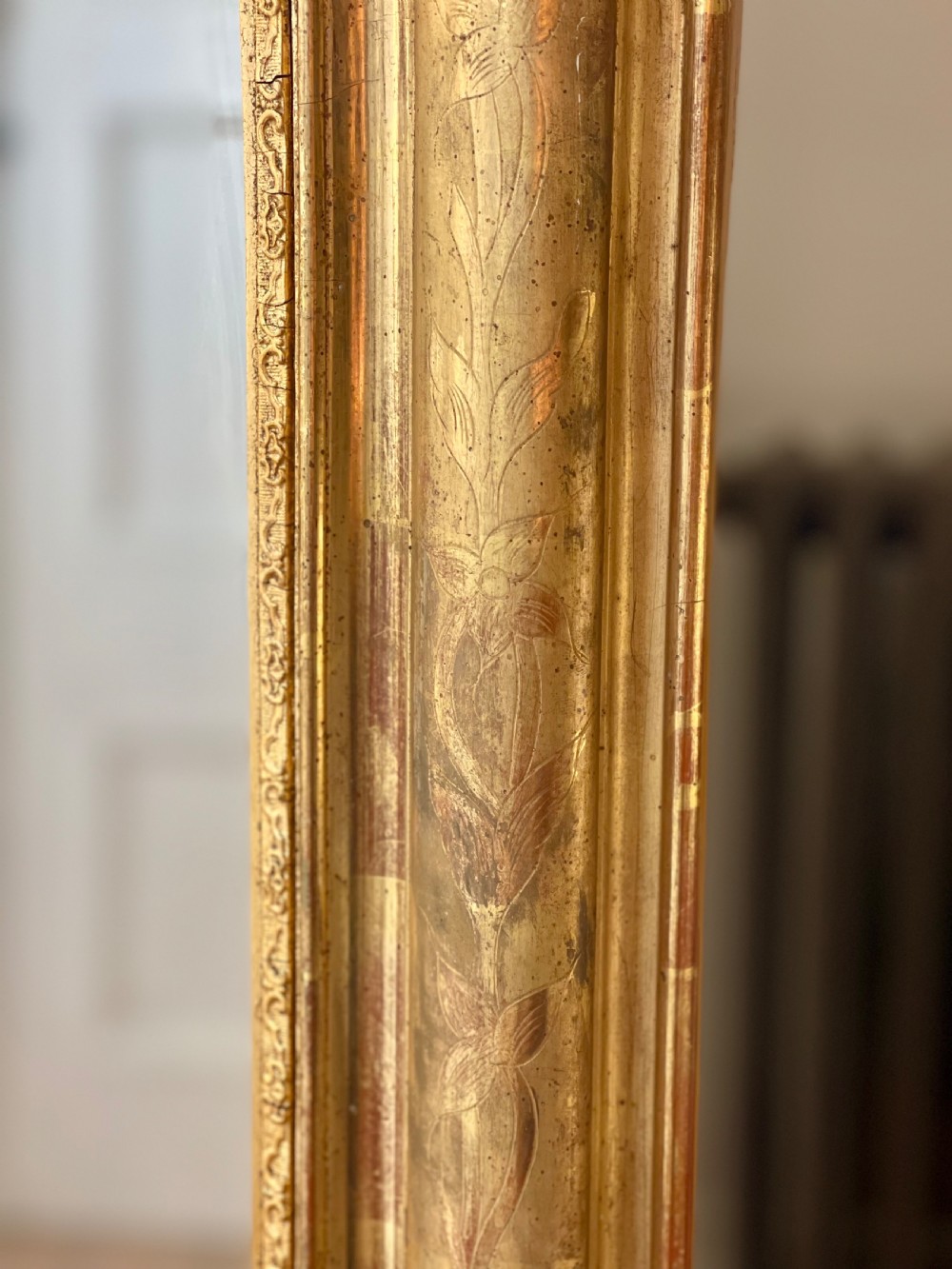 Antique French gilt Louis Philippe mirror c1860 View IX
