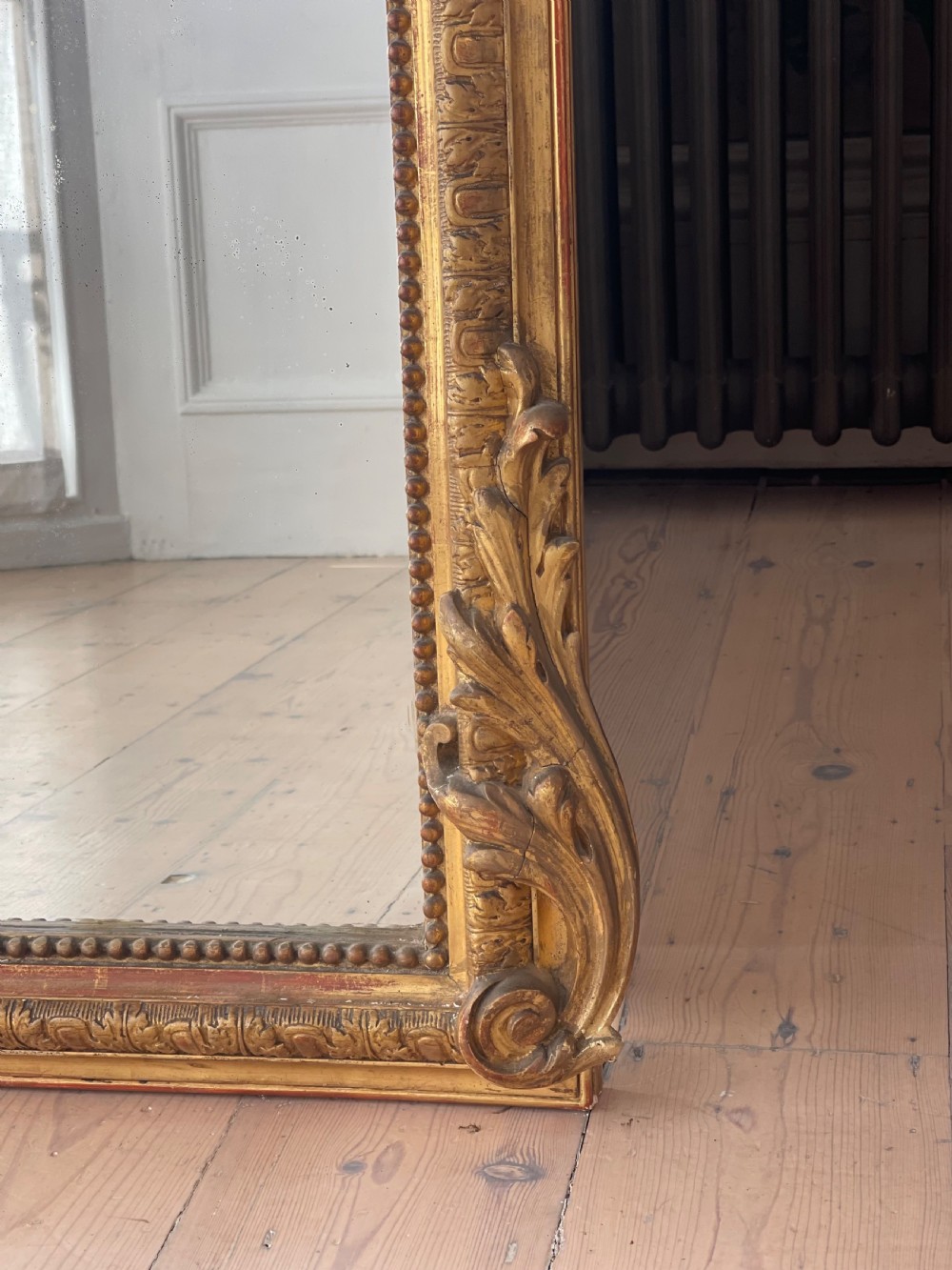 Large antique French gilt Louis XV mirror View V