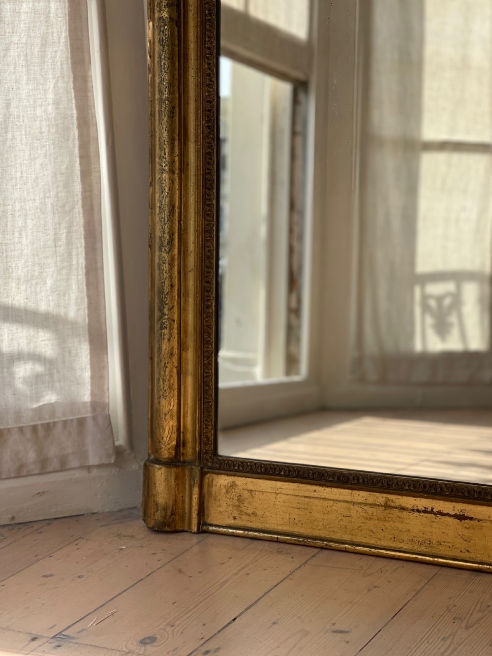 Antique French gilt Louis Philippe mirror  View II