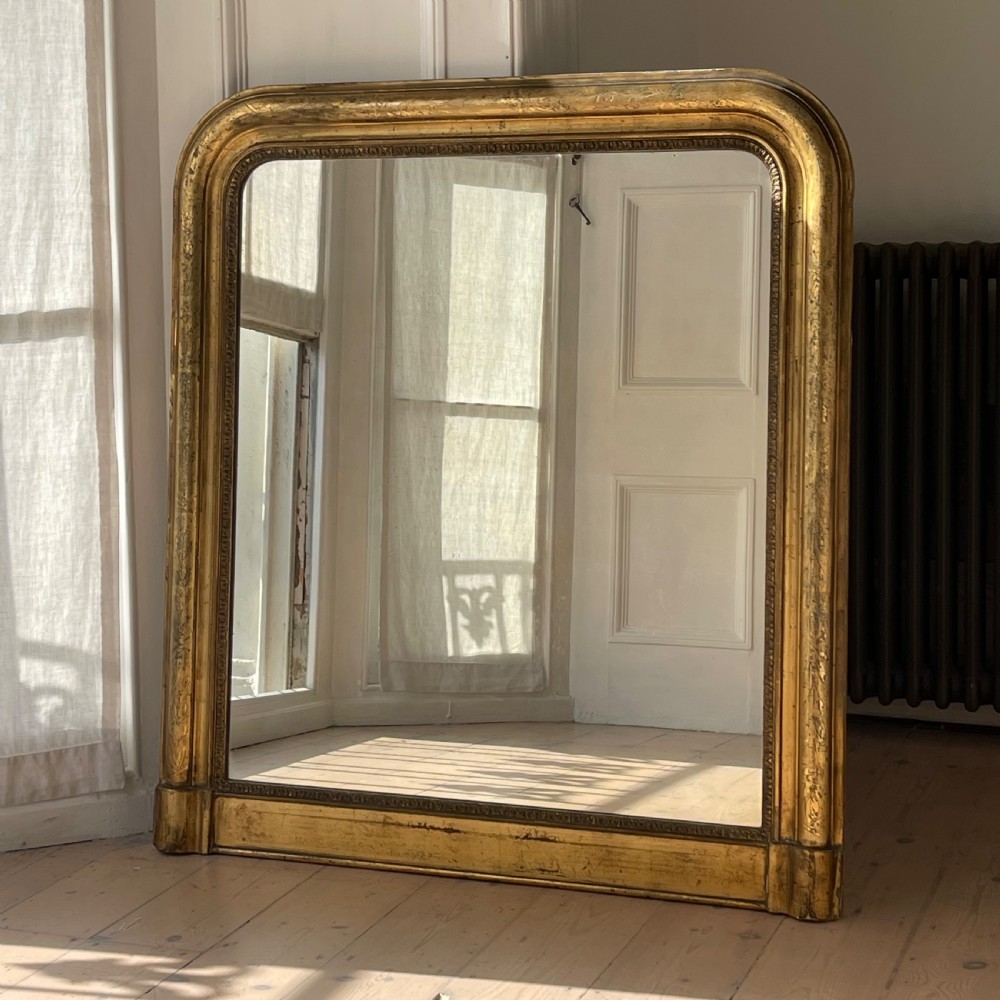 Antique French gilt Louis Philippe mirror  View VII