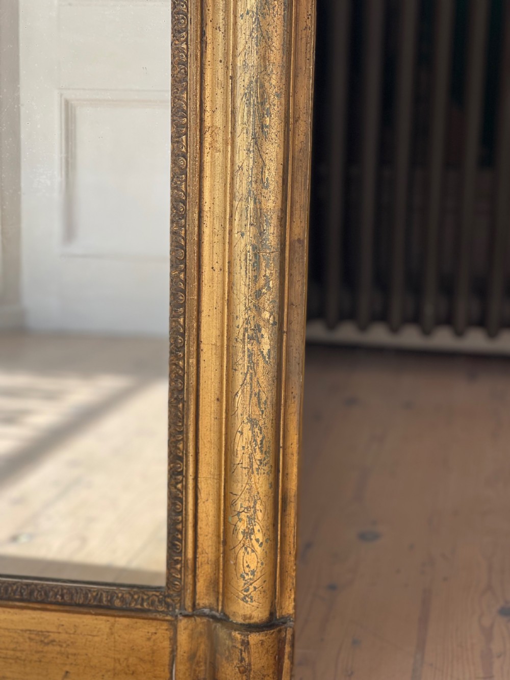 Antique French gilt Louis Philippe mirror  View IX